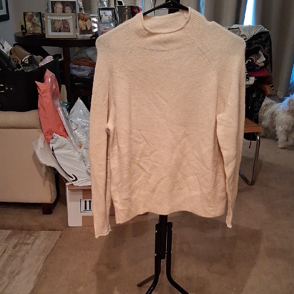 J. Crew Cream Turtleneck Sweater